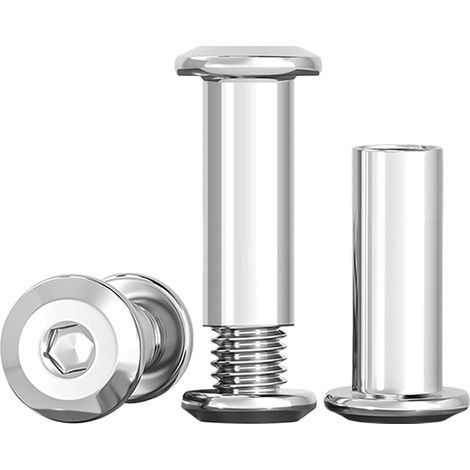 M8x20mm Verbindungsschrauben Edelstahl Möbelschrauben M8 Möbelverbinder Packung mit 10 Verbindungsschrauben (10 Möbelschrauben, 10 Innensechskantmuttern) (1/5)