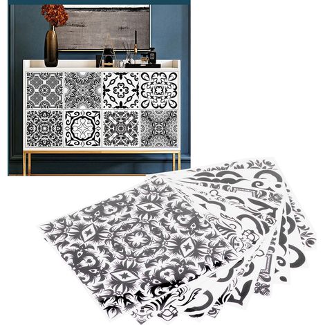 Lot de 10 stickers muraux autocollants pour carrelage, imperméables et résistants à l'huile, pour la décoration de votre cuisine. (1/5)