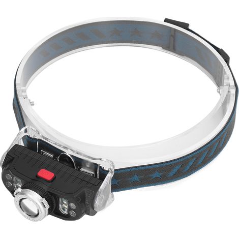 Lampe frontale LED multifonction magnétique, étanche, rechargeable USB pour activités extérieures (1/5)