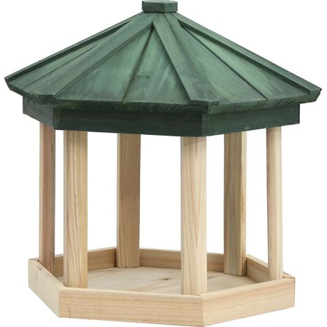 Mangiatoia per Uccelli Ottagono in Massello di Abete 33x30 cm vidaXL