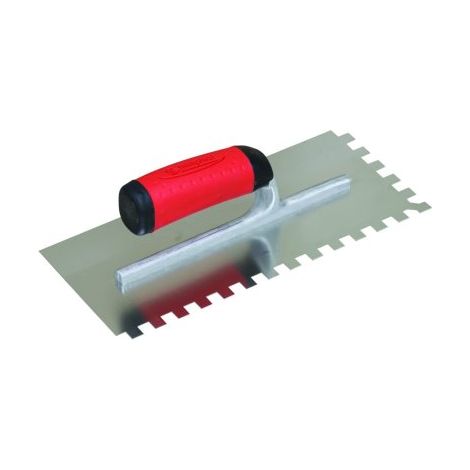 Taliaplast – Platoir à colle dents carrées 28 x 12 cm – Lame acier inox 6/10ème – Monture alu pour application précise de colle