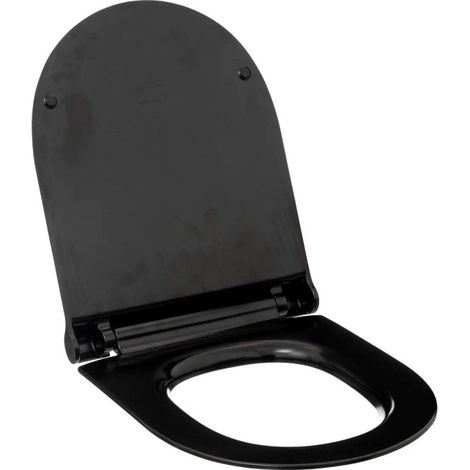 Abattant WC Ultra-Fin "Soft" 45cm Noir (1/4)