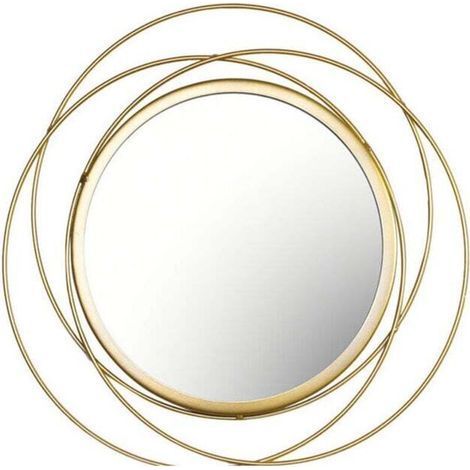 Miroir Rond pour Decoration Murale dans Maison. Salon Et Miroir Doré pour Décoration C (1/5)
