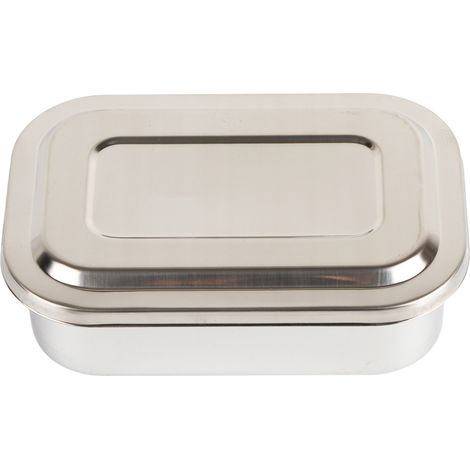 Boîte de stérilisation en acier inoxydable 304, sans trous, avec couvercle, plateau carré, plaque de stérilisation, plateau pour instruments, boîte à médicaments, boîte métallique, 15 cm (6 pouces), s (1/5)