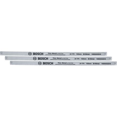 Bosch Hand Tools Hacksaw Blades 150 mm 24 TPI 3-Piece 1600A032UL