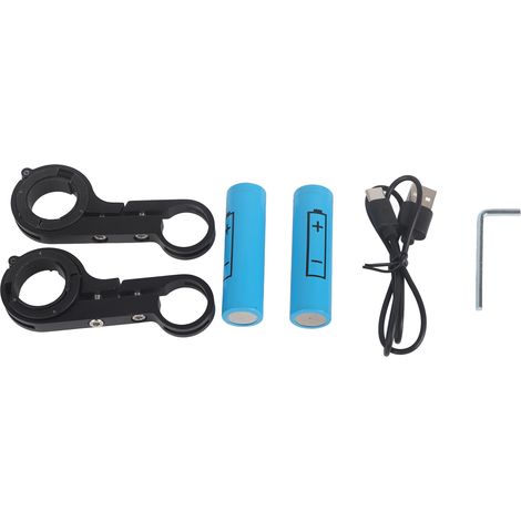 Extenseur de Guidon Vélo 20CM Rechargeable - Support pour Lampe Frontale et Batterie Externe (1/5)