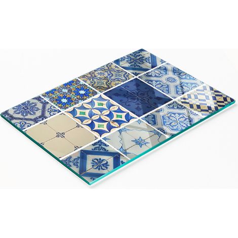Tabla de cortar y servir decorativa de cristal para cocina, 80x52 cm (1/5)