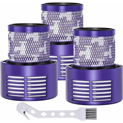 Filtre pour Dyson V10 SV12, Filtre de Rechange Dyson pour Série,de Remplacement pour Dyson Absolute/Animal/Total Clean/Motorhead Aspirateurs.avec Une Brosse de Nettoyage, Pièce de Rechange(3 Pa (1/5)