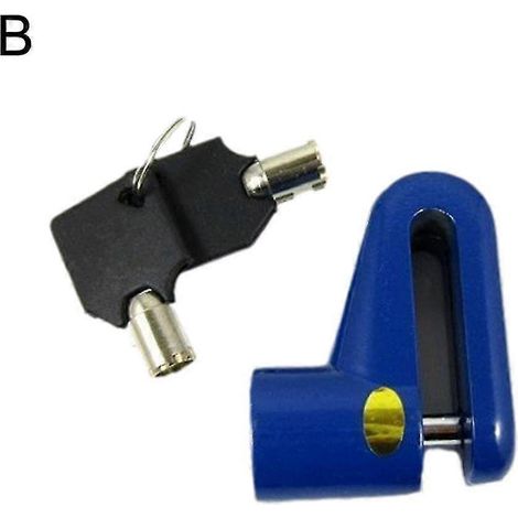 Antivol bloque-disque avec alarme pour vélo/moto (Bleu)