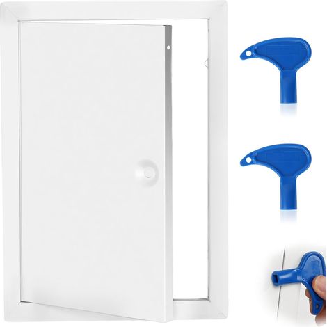 Panneau d'Accès, 20x30CM Trappe de Visite Durable Métallique, Blanc Panneau d'Inspection pour Systèmes de Ventilation Rabat de Révision (1/5)