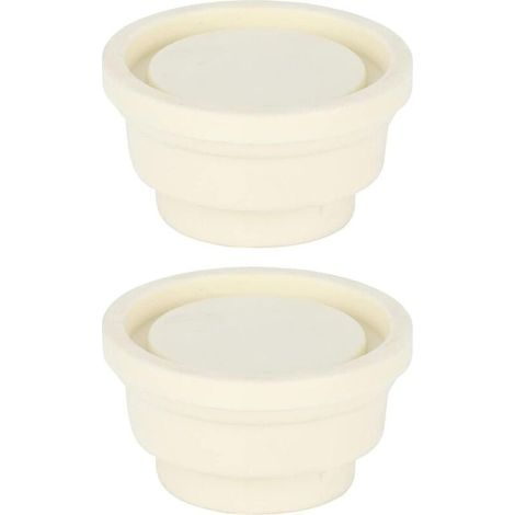 Tampon D'échelle De Piscine 2 Pièces Embouts D'échelle pour Piscine Creusée Ensemble De Pare-Chocs en Caoutchouc Blanc pour Échelles De Piscine, Pièces De Rechange Universelles (1/5)
