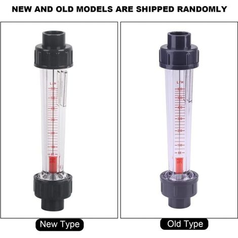 Flussometro rotametrico in plastica per acqua, portata 60-600 l/h, modello LZS-15D, strumento di misurazione del flusso di liquidi tramite tubo. (1/4)