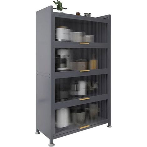 Kitchen Cabinet - K IKIDO - 5 Shelves - Metal - 60x32x144 cm - Industrial Style (1/5)