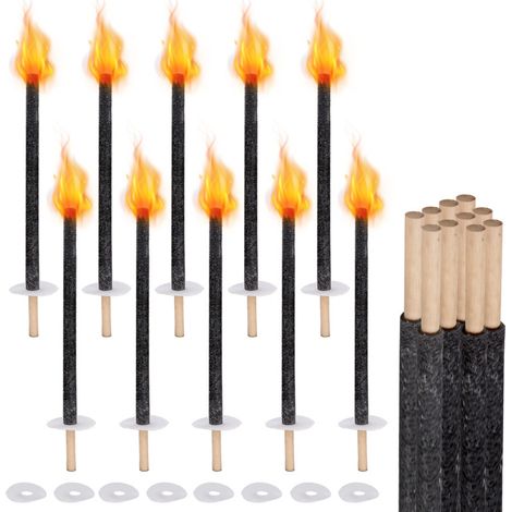 SWANEW Torcia da giardino. set di 10. lampada a olio per esterni.42cm (1/5)