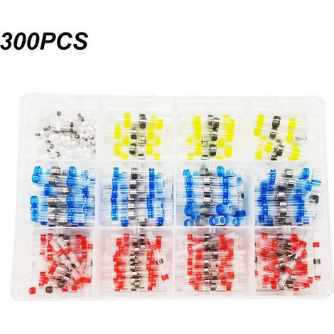Kit de connexion étanche avec 300 cosses à souder thermorétractables, gaine isolante rétractable. (1/5)