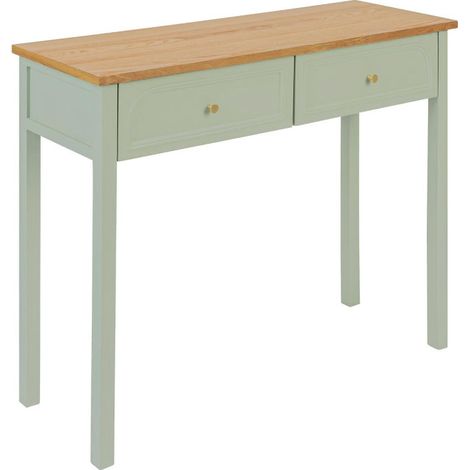 Console 2 Tiroirs "Mohéa" 100cm Vert Céladon (1/5)