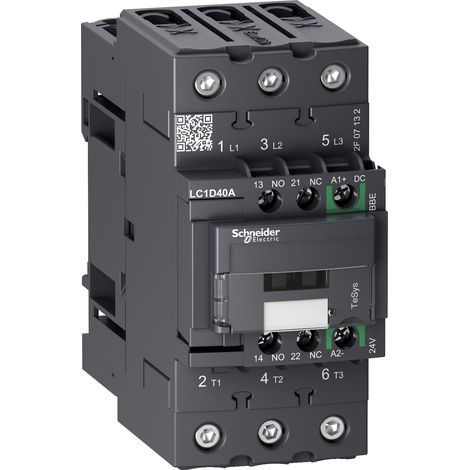 TeSys D - contacteur - 3P(3NO) - AC3 - = 440V 40A - 24Vcc - Everlink (1/4)