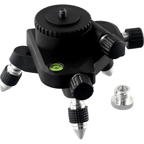 Bardusch - upport de niveau laser avec adaptateur 1/4 - Trépied en alliage d'aluminium - Niveaux de base variables laser rotatif à 360° pour réglage fin (1/5)