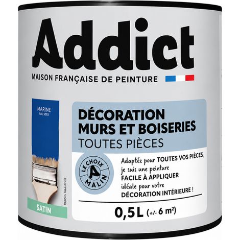 Vernice per muri e legno satinata ADDICT 0,5L Marine