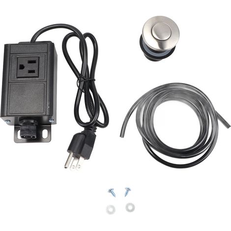 Kit d'interrupteur à air externe pour broyeur d'évier bouton universel pour comptoir en granit, marbre, quartz (1/2)