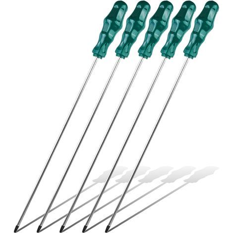 WIYETY Torx-Schraubendreher-Set: 5 Torx-Schraubendreher mit ergonomischen Griffen, magnetische Schraubendreher, T15–T30, 400 mm (1/5)