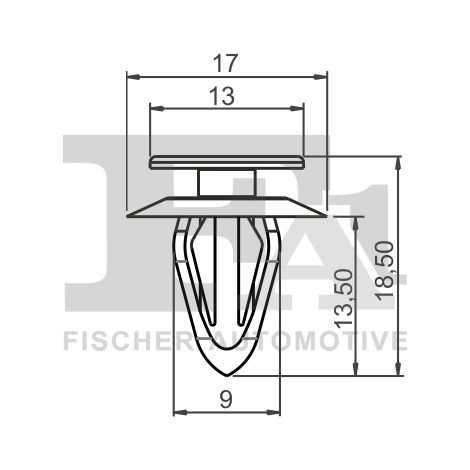Clip, enjoliveur FA1 87-40001.10 CHEVROLET 2345957 90244506 90321122