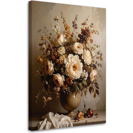 Quadro su tela, Bouquet di fiori vintage, 20x30 (1/5)