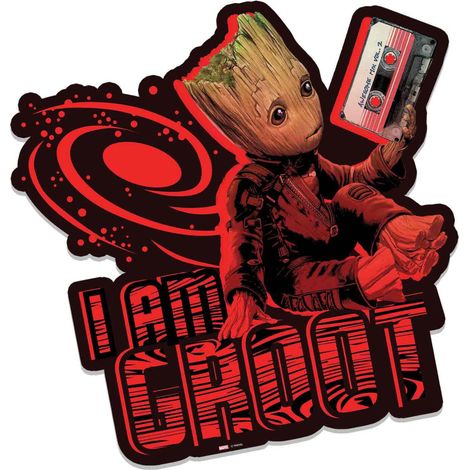 Blason mural en carton Marvel Gardiens de la Galaxie Je s'appelle Groot 67 cm (1/4)