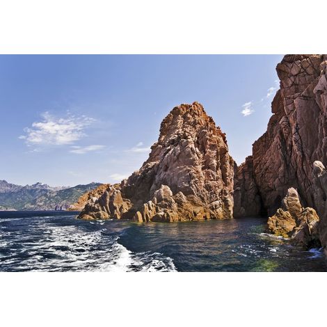 Tableau sur toile calanque de Piana 30x45 cm - Impression sur Toile Murale Décorative - Image imprimée en HD sur Toile - Toile sur Châssis en Bois FSC - Fabriqué en France (1/4)