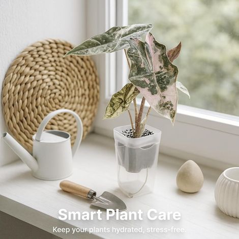 Kit de 12 pots carrés épais pour plantes grasses avec séparation eau-air et 12 étiquettes, plateau de culture pour semis et boutures