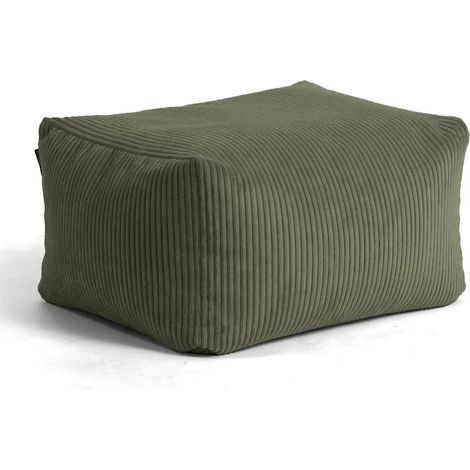 [NEUWERTIG] Mokebo Pouf Hocker Sitzhocker Sitzpouf Grün Cordbezug Eps Füllung Wohnzimmer