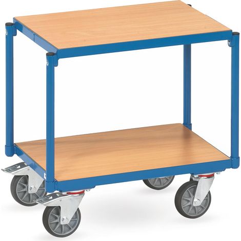 Fetra Etagen-Roller mit 2 Böden aus Holz, ohne Rand (1/2)