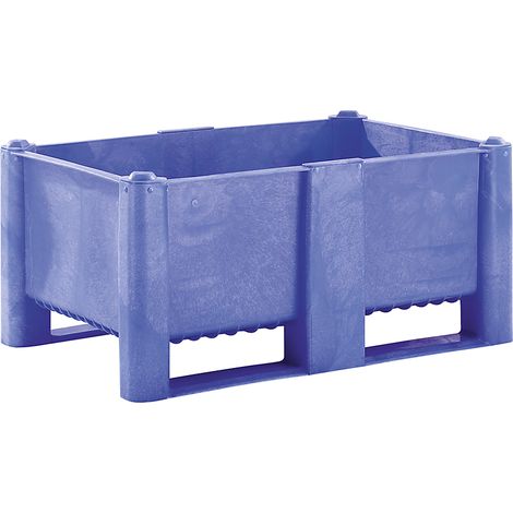 Conteneur grand format en polyéthylène - capacité 320 l - modèle à 2 semelles (1/4)