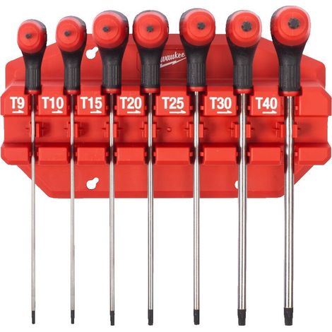 Set Magnetico Chiavi Torx Impugnatura Comfort Milwaukee 4932498690 7Pz