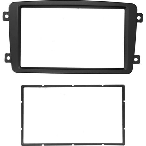 Jeffergarden Plaque de carénage de Radio stéréo de voiture 2 Din, cadre de tableau de bord Audio DVD adapté pour Mercedes Benz classe C W203 02-04 (1/5)