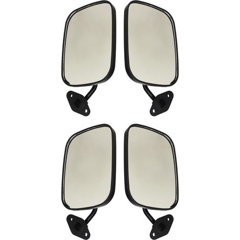 Rétroviseur pour tracteur agricole tondeuse véhicule électrique à trois roues quatre roues camion de livraison remorque caravane chariot voiture de golf pelle noir 2 paires (1/4)