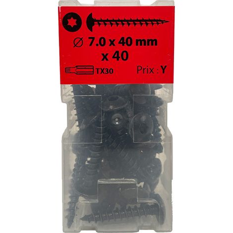 40 vis penture 7 x 40 zingué noir - Viswood (1/2)
