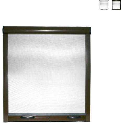 Zanzariera a rullo in kit riducibile universale per finestra verticale EASY-UP Marrone 100x170 (1/5)