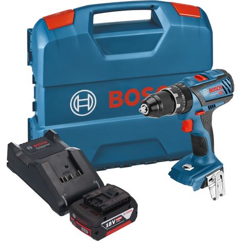 Perceuse-visseuse à percussion sans fil Bosch GSB 18V-28 Professional 18 V 63 Nm + 1 batterie 5,0 Ah + chargeur + mallette L-Case