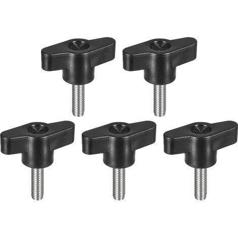 5Pcs Bouton de Serrage à Vis, Vis à Pouce en Acier Au Carbone M6 x 20 mm en Forme de T pour Un Remplacement Rapide Du Bouton de Serrage à Visser à La Main (1/5)