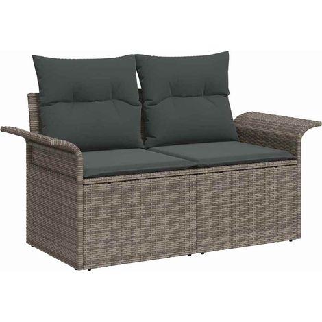 Maison Exclusive - Divano da giardino Grigio 141 x 62 x 69cm polyrattan