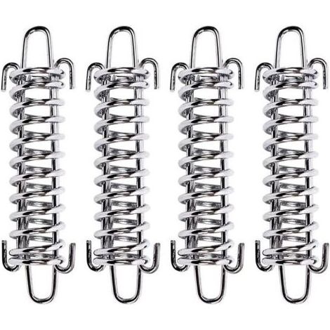 4 Pcs Auvent Fixation Ensemble Tension Ressort Alliage Ressort Auvent Ressort Boucle Robuste Pare-Soleil Voile Kit De Fixation Quincaillerie En Acier Inoxydable Accessoires pour Camping Pinic Randonné (1/5)