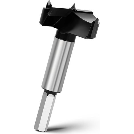 Mèche Forstner 6 mm, foret à bois de 60mm de long, avec tige hexagonale pour des trous profonds pour bois, bois dur, bois tendre (1/5)