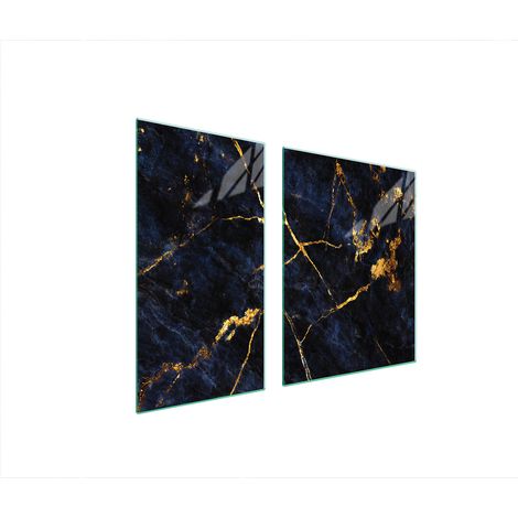 GLASSCHUTZPLATTE FÜR HERD 90x52 MARMOR
