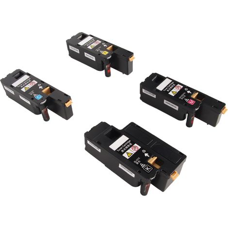 Lot de 4 cartouches de toner compatibles Xerox Phaser 6000, 6010, WorkCentre 6015 - Recharge d'encre haute qualité (1/5)