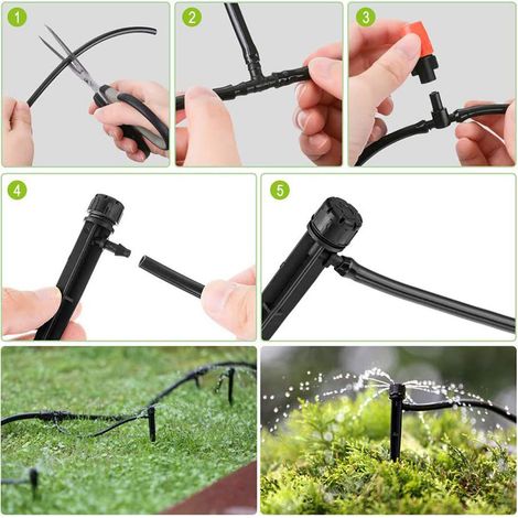 50 verstellbare 13-cm-Tropfer, 360°-Tropfemitter, automatisches Gartenbewässerungssystem (1/5)