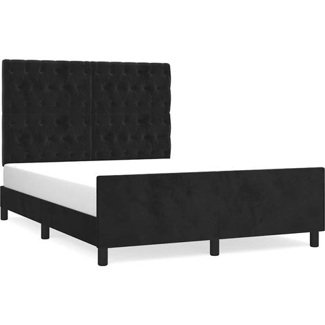 Maison Exclusive - Giroletto senza Materasso Nero 140x190 cm in Velluto (1/5)