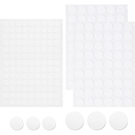 3 Feuilles Cache Couvre Vis Autocollant pour Trou de Vis Adhésif Cache Vis Vis Trou Autocollants Meuble Trou Autocollants Blanc 234 Pièces pour Meubles Placard Armoire 13mm et 21mm (1/5)