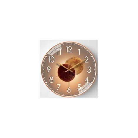 Moderne, geräuschlose Wanduhr, Quarz-Wanduhr, 30 cm Küchenwanduhr, funkgesteuerte Wanduhr für Wohnzimmer, Schlafzimmer, Büro (Mond)