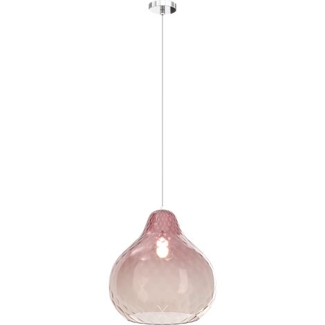 Lampadario Contemporaneo Dress Metallo Cromo Vetro Grande Ruggine 1 Luce E27